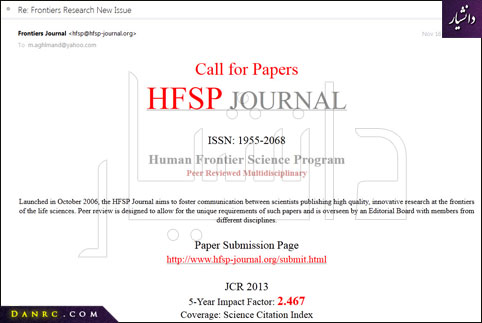 HFSP JOURNAL  ISSN: 1955-2068 