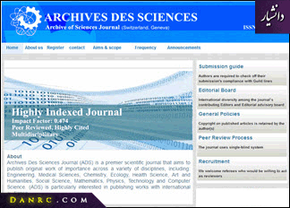 مجله جعلی Archives Des Sciences Journal