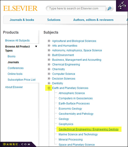 انتخاب مجله از الزویر Elsevier انتخاب مجله از الزویر Elsevier