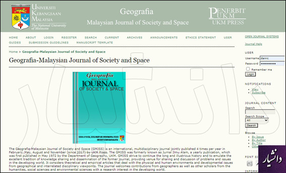 Geografia-Malaysian Journal of Society and Space